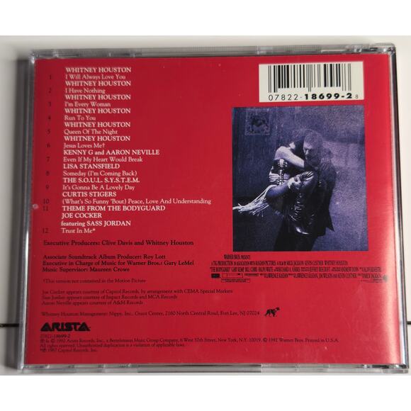 The Bodyguard Original Soundtrack Album CD (1992, Arista) – Whitney Houston - Picture 2 of 7